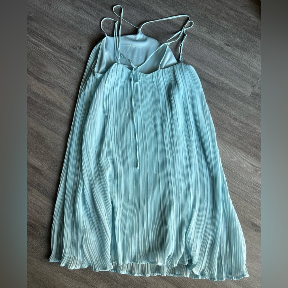 Lush Light Blue Pleated Dress - Picture 5 of 5